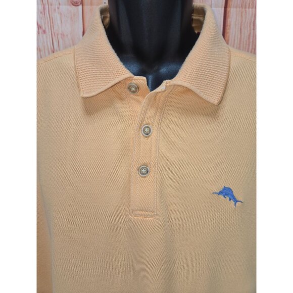 Tommy Bahama Mens Supima Cotton Orange Polo Large - Picture 3 of 9